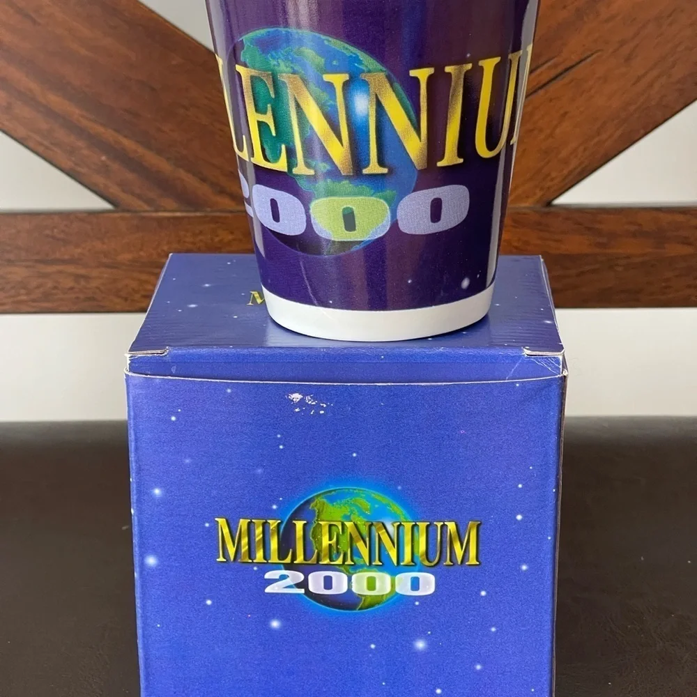 Millennium 2000 mug with box coffee Y2K tea  new in box vintage generation Z